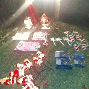 Collection of outside or inside Christmas decorati